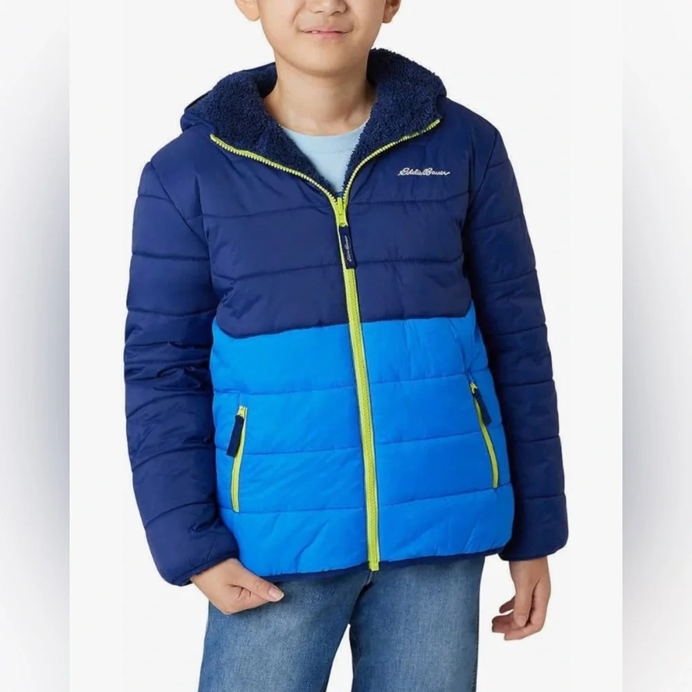 Eddie Bauer Kids Reversible Plush Hoodie Jacket‎ Size 5/6